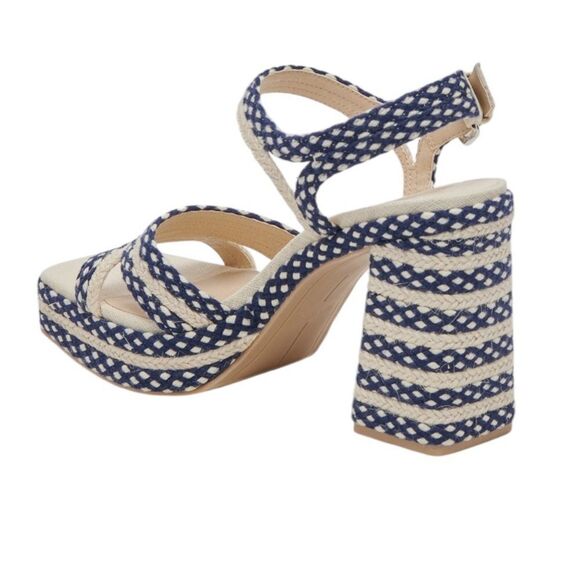 NWT DOLCE VITA ANISSA JUTE PLATFORM SANDAL WEDGES IN NAVY WOMENS SIZE 9 - Picture 8 of 8